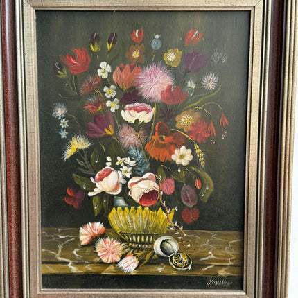 Timeless Flowery Still Life Oil Painting "Flower Bouquet" Rustic Art Holland Art Shop