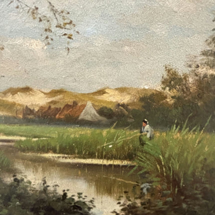 Vintage Landscape Oil Painting "Ornate Frame" Timeless Small Artwork Holland Art Shop