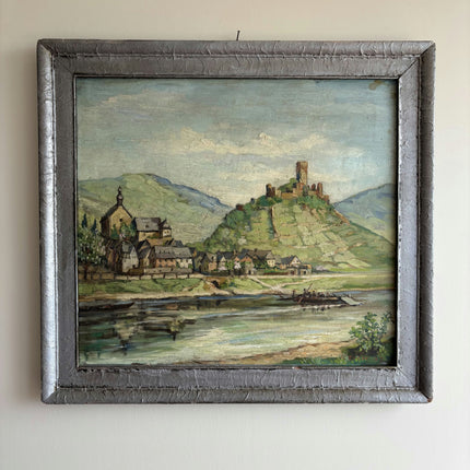 Traditional Cityscape Oil Painting "Hill Castle" Refined Art Holland Art Shop