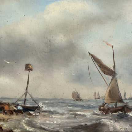 Timeless Seascape Oil Painting "Sailing Boat" Traditional Small Art Holland Art Shop