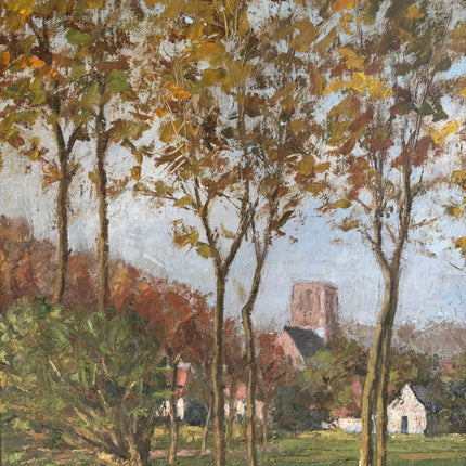 Elegant Landscape Oil Painting "Row Of Trees" Traditional Artwork Holland Art Shop