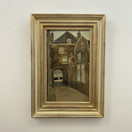 Original Cityscape Oil Painting "Arched Gateway" Expressive Art Holland Art Shop