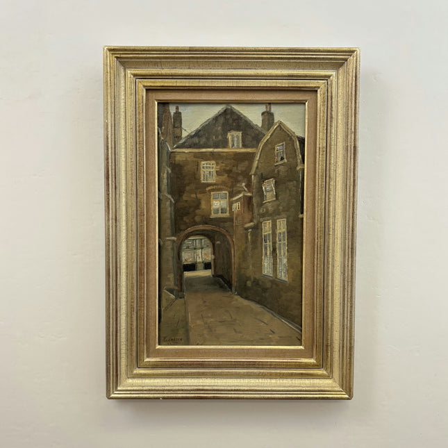 Original Cityscape Oil Painting "Arched Gateway" Expressive Art Holland Art Shop