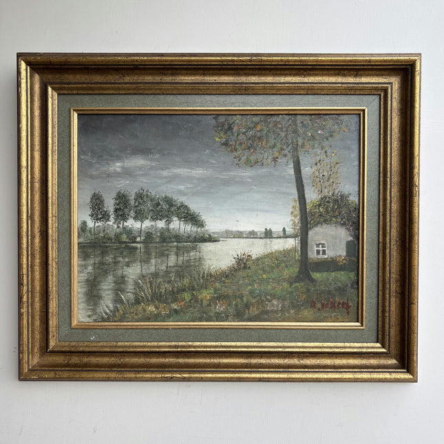 Expressive Landscape Oil Painting "Lone Tree" Elegant Art Holland Art Shop
