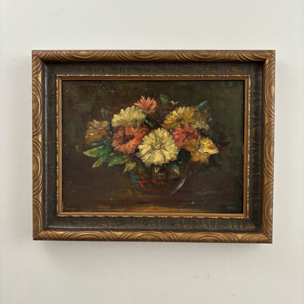 Authentic Flowery Still Life Oil Painting "Flower Bouquet" Rustic Art Holland Art Shop