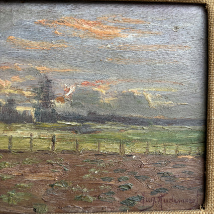Detailed Landscape Oil Painting "Framed Painting" Authentic Small Art Holland Art Shop