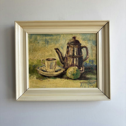 Timeless Still Life Oil Painting "Tea Pot" Handcrafted Dutch Artwork Holland Art Shop
