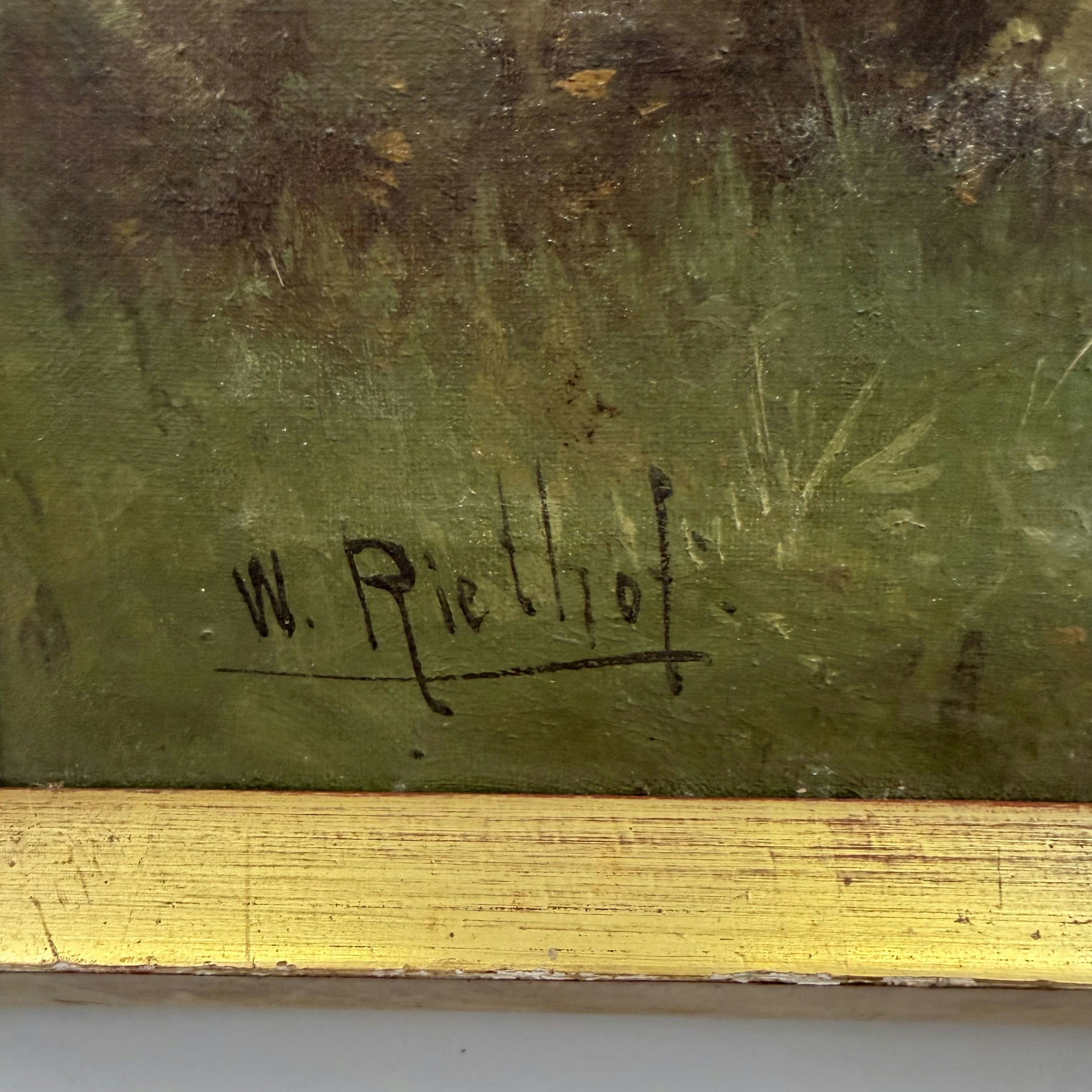 19th Century Antique Landscape Oil Painting 