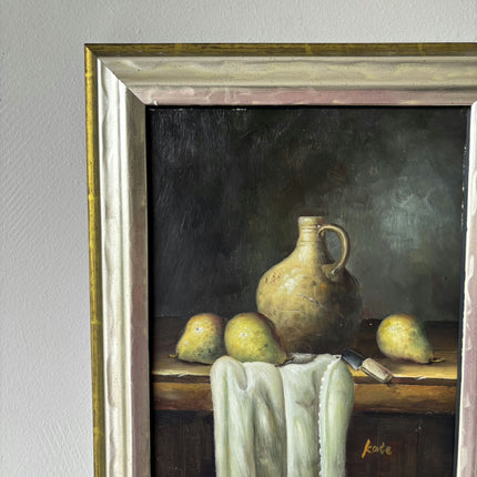 Handcrafted Still Life Oil Painting "Earthen Jug" Classic Small Art Holland Art Shop