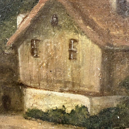 Antique Landscape Oil Painting "River Cottage" Classic Art Holland Art Shop