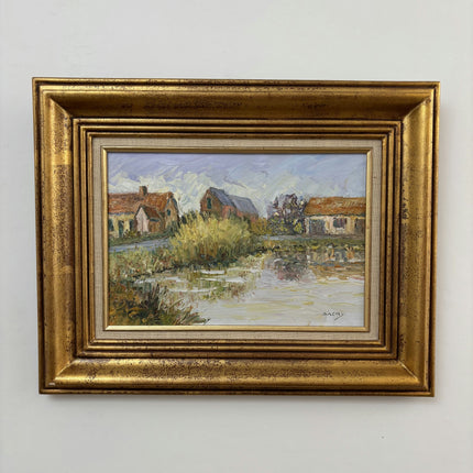 Authentic Landscape Oil Painting "Gold Frame" Refined Artwork Holland Art Shop