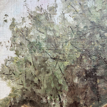 Detailed Landscape Oil Painting "Gilded Frame" Expressive Small Art Holland Art Shop