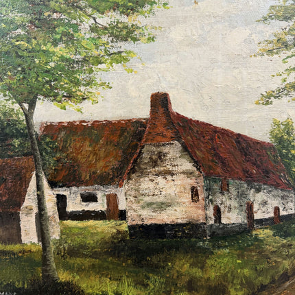 Classic Farm Oil Painting "Thatched Cottage" Refined Art Holland Art Shop