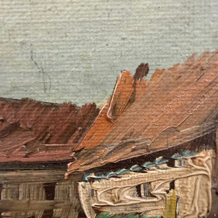 Timeless Landscape Oil Painting "Thatched Cottage" Refined Small Art Holland Art Shop
