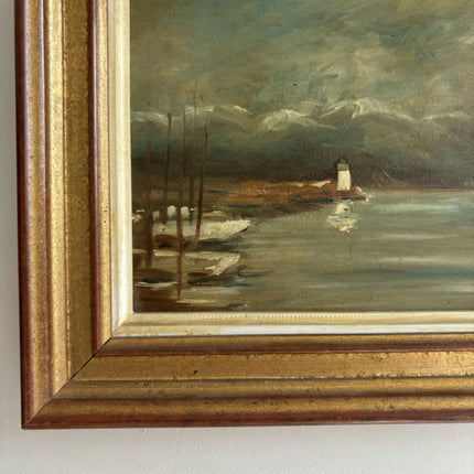 Timeless Seascape Oil Painting "Framed Painting" Rustic Small Art Holland Art Shop