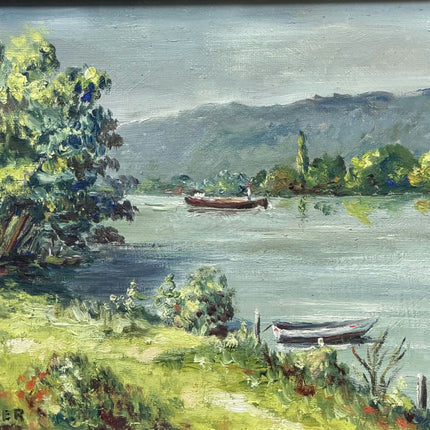 Expressive Landscape Oil Painting "Framed Painting" Handcrafted Small Artwork Holland Art Shop
