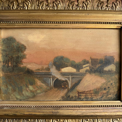 Detailed Scenery Oil Painting "Gilded Frame" Elegant Small Art Holland Art Shop