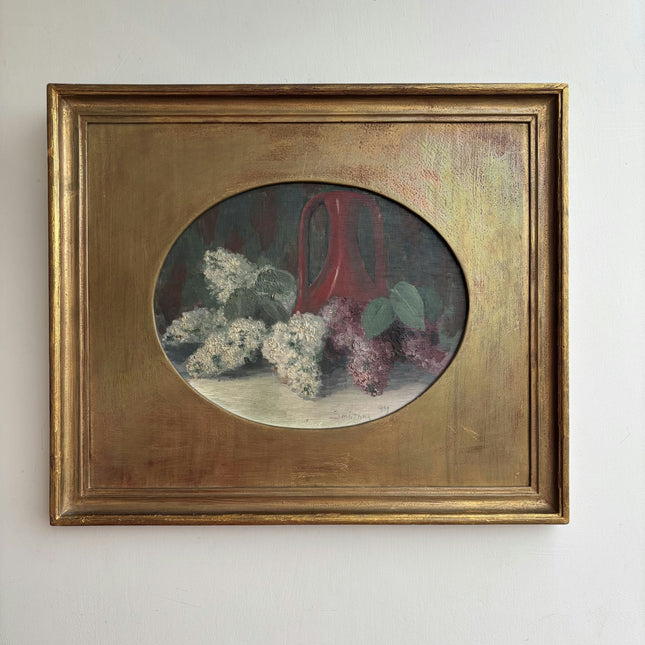 Leopold Smetana 1929 Floral Still Life Oil Painting "Flower Bouquet" Artwork Holland Art Shop