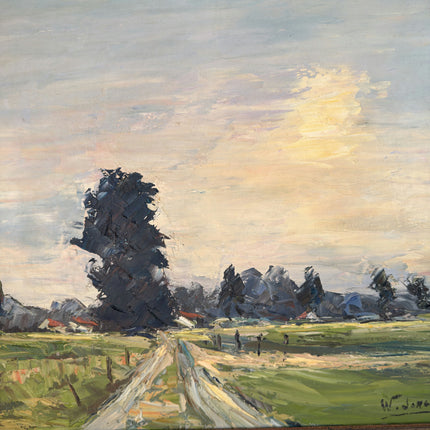 Impressionistic Oil Painting Landscape "Fields" Fine Large Sized Artwork Holland Art Shop