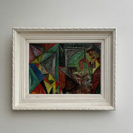 Handcrafted Abstract  Oil Painting "Painted Frame" Authentic Art Holland Art Shop
