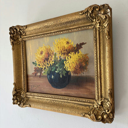 Traditional Floral Still Life Oil Painting "Yellow Bouquet" Refined Small Art Holland Art Shop