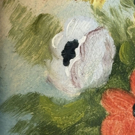 Rustic Floral Still Life Oil Painting "Flower Vase" Handcrafted Small Artwork Holland Art Shop