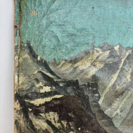 Detailed Landscape Oil Painting "Jagged Mountain" Traditional Art Holland Art Shop