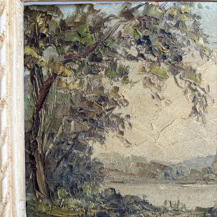 Handcrafted Landscape Oil Painting "Gilded Frame" Detailed Small Artwork Holland Art Shop