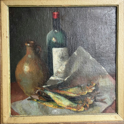 Timeless Still Life Oil Painting "Green Bottle" Handcrafted Artwork Holland Art Shop