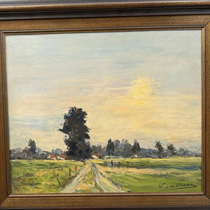 Rustic Landscape Oil Painting "Country Road" Detailed Large Art Holland Art Shop
