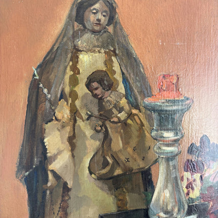 Authentic Figurative Oil Painting "Madonna Statue" Refined Artwork Holland Art Shop
