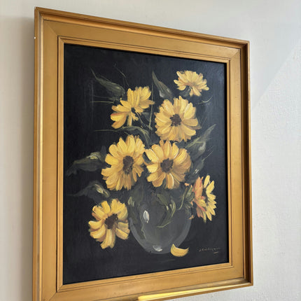 Rustic Flowery Still Life Oil Painting "Yellow Flowers" Classic Art Holland Art Shop