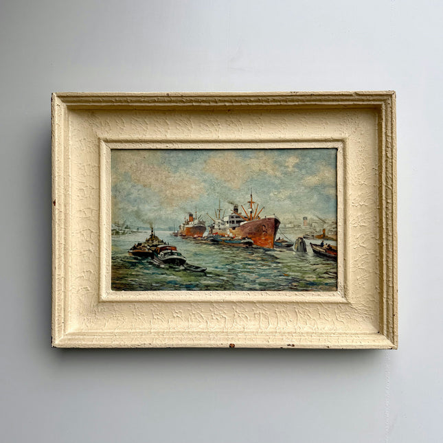 Elegant Still Life Oil Painting "Painted Ship" Handcrafted Artwork Holland Art Shop