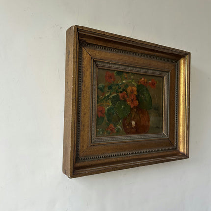 Classic Flowery Still Life Oil Painting "Flower Vase" Elegant Small Artwork Holland Art Shop