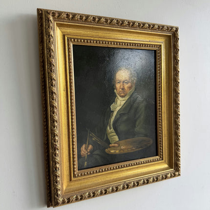 Timeless Portrait Oil Painting "Seated Painter" Original Small Artwork Holland Art Shop