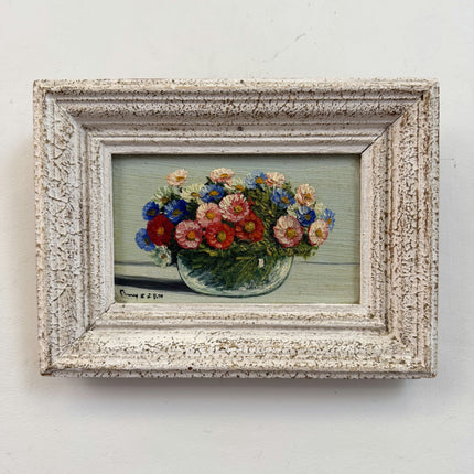 Authentic Floral Still Life Oil Painting "Flower Vase" Refined Small Art Holland Art Shop