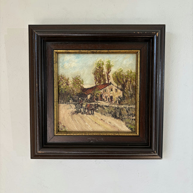 Striking Oil Painting Landscape "Farmhouse Scene" Fine Belqique Art Holland Art Shop