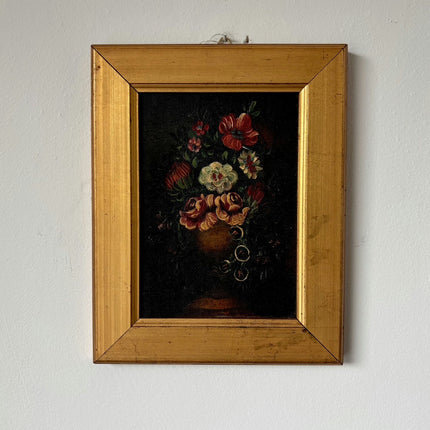 Authentic Oil Painting Flowery Still Life "Flower Vase" Marvelous Small Artwork Holland Art Shop