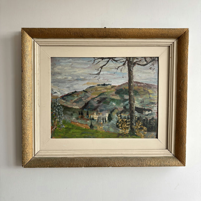 Detailed Landscape Oil Painting "Lonely Tree" Handcrafted Art Holland Art Shop