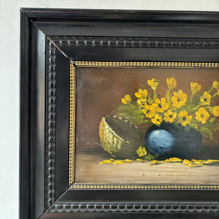 Traditional Flowery Still Life Oil Painting "Yellow Flowers" Elegant Art Holland Art Shop