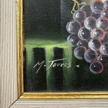 Expressive Still Life Oil Painting "Grapes Cluster" Elegant Small Artwork Holland Art Shop