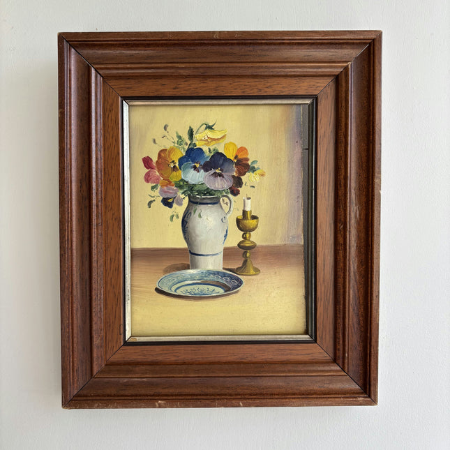 Expressive Floral Still Life Oil Painting "Flower Vase" Original Small Artwork Holland Art Shop