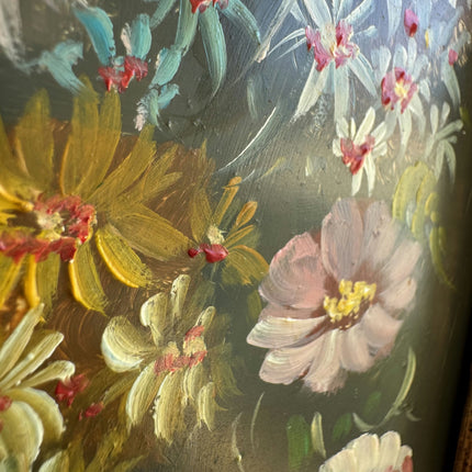 Vintage Floral Still Life Oil Painting "Floral Vase" Rustic Small Art Holland Art Shop