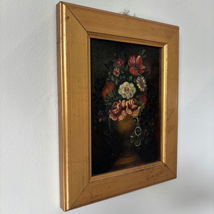 Authentic Oil Painting Flowery Still Life "Flower Vase" Marvelous Small Artwork Holland Art Shop