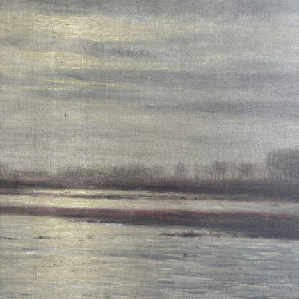 Rustic Seascape Oil Painting "Ornate Frame" Original Large Artwork Holland Art Shop