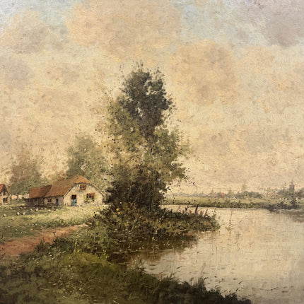 Detailed Landscape Oil Painting "Lone Tree" Elegant Large Artwork Holland Art Shop