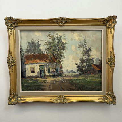 Elegant Farm Oil Painting "Framed Painting" Expressive Large Art Holland Art Shop