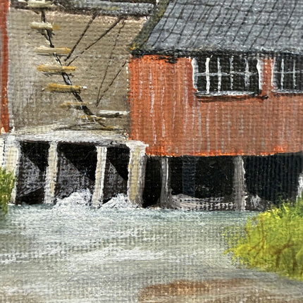 Classic Cityscape Oil Painting "Watermill Building" Traditional Small Artwork Holland Art Shop