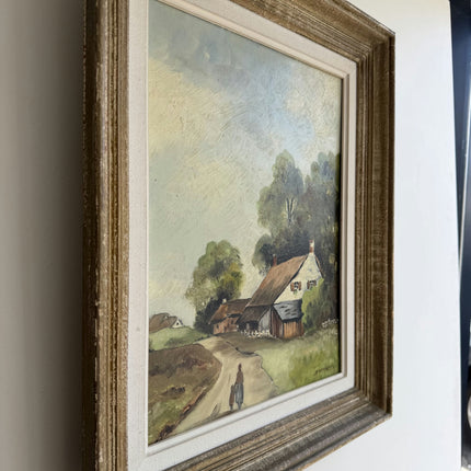 Authentic Landscape Oil Painting "Country Cottage" Traditional Art Holland Art Shop