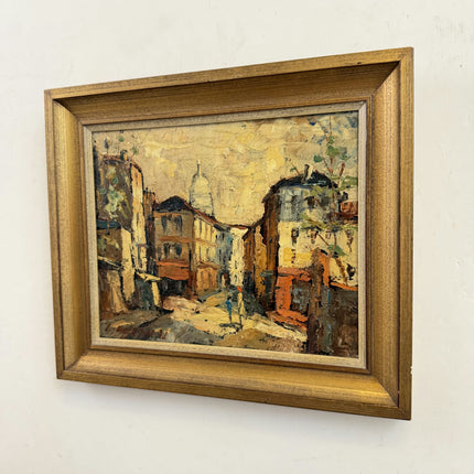 Original Cityscape Oil Painting "City Street" Refined Small Artwork Holland Art Shop